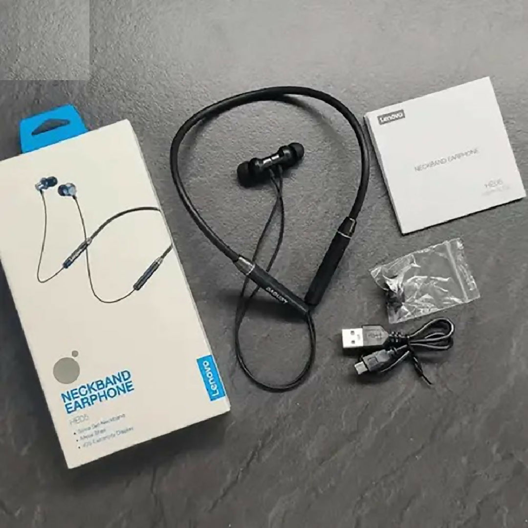 Earbuds Lenovo HE05 Original Wireless Fast Connection Long Battery Life
