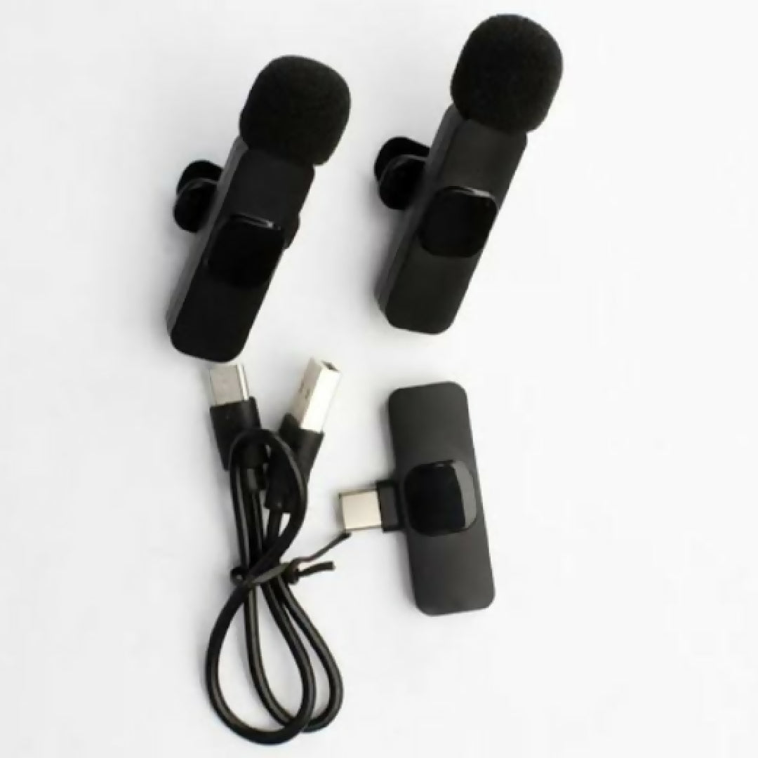 K9 Wireless Dual Microphone Type C 2 in 1 Mic for YouTube TikTok and Live Streaming