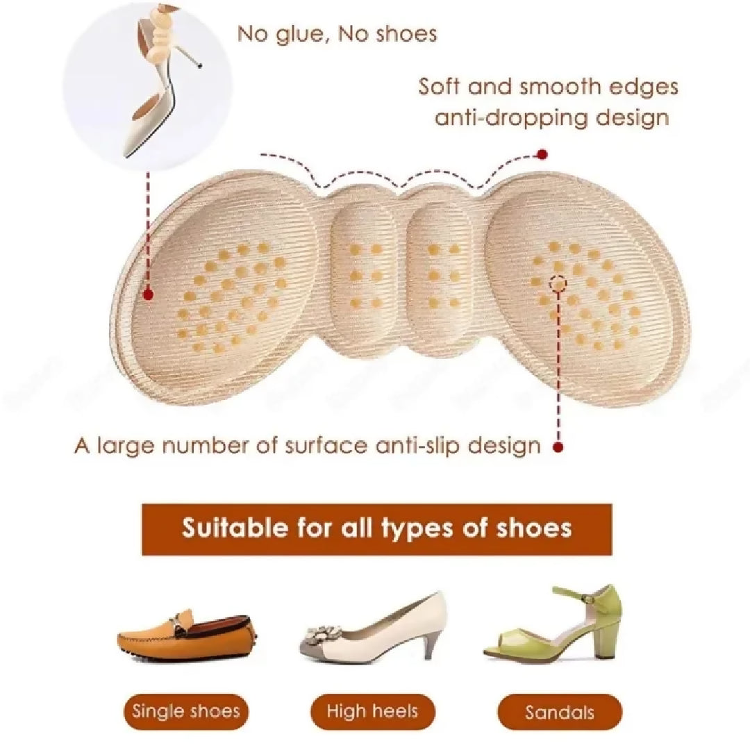 A Pair -2pcs- Of Soft Orthopedic Insoles Insole Anti-slip Shoe Grip Anti Skid Shoe Cushion Shoes Sole Protector for High Heel Shoe Leather Shoes Protector Relieve Pain