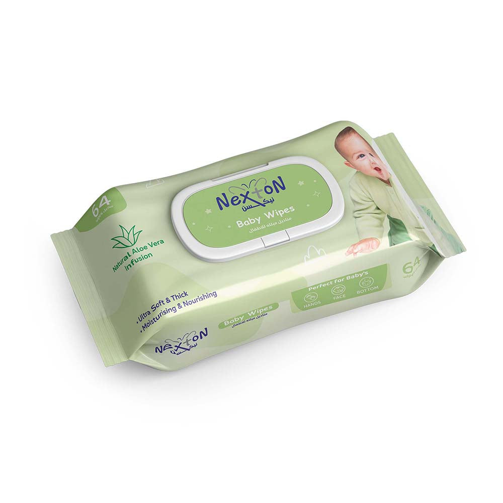 Nexton  Baby Wipes (Aloe vera) 64 pcs