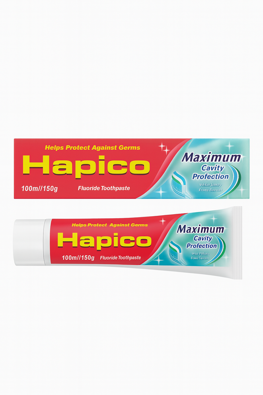 Hapico fluoride toothpaste maximum cavity protection in 100 ml