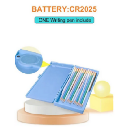 Lcd Drawing Pen Case Led Kids Pencil Box with LCD Screen and Writing Pen with Erase Button (Multi Color) for Students for learning