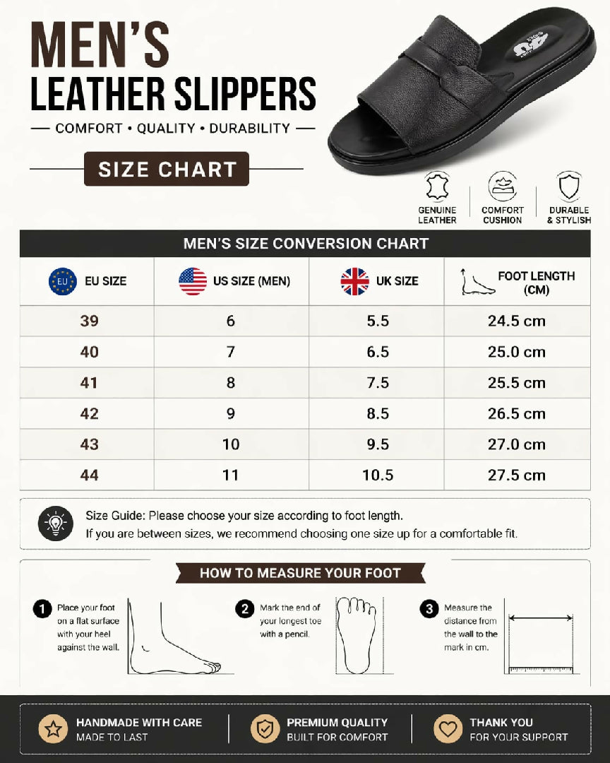 Slippers for men - Leather slippers for men