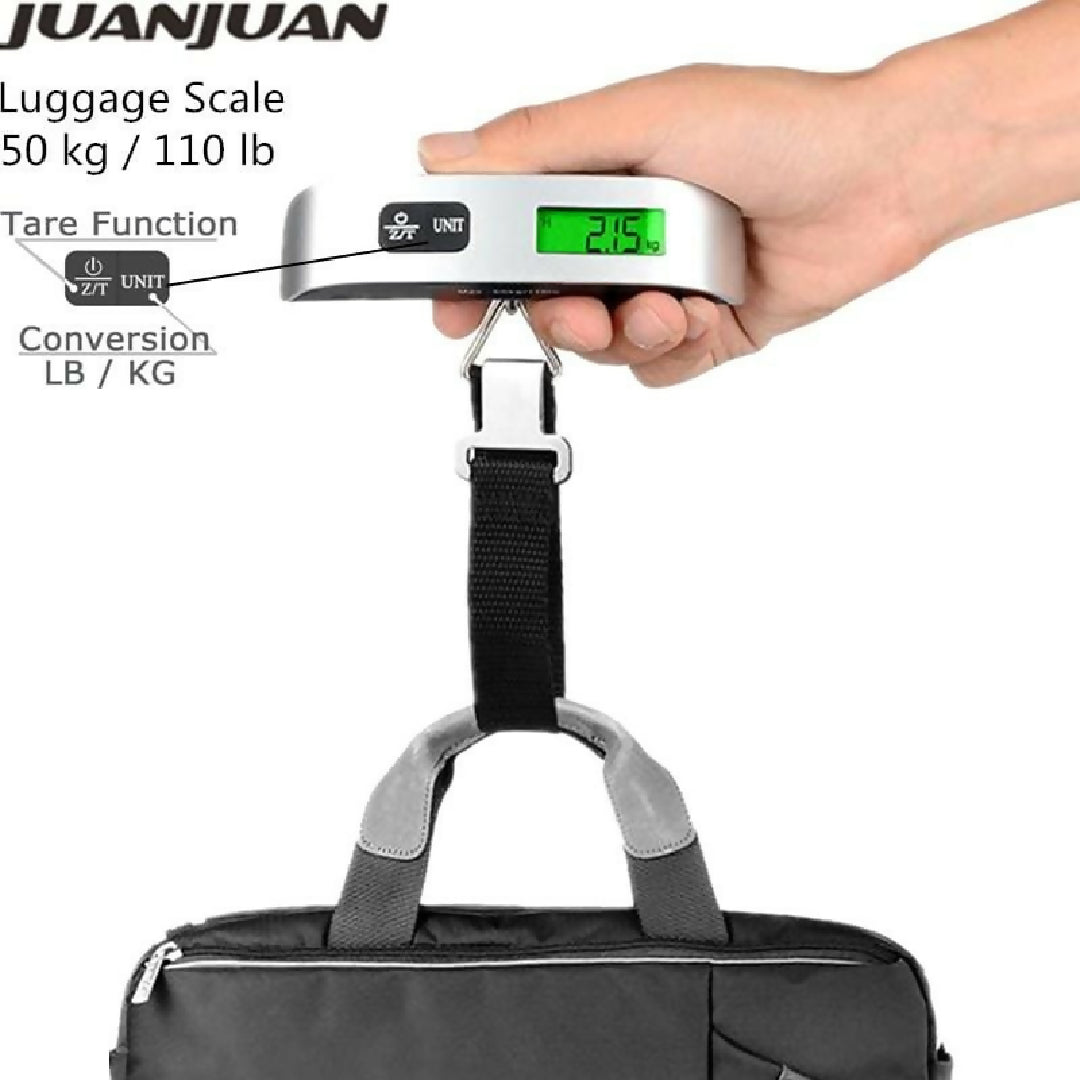 Portable Scale Digital LCD Display 110lb 50kg Electronic Luggage Hanging Suitcase Travel Weighs Baggage Bag Weight Balance Tool