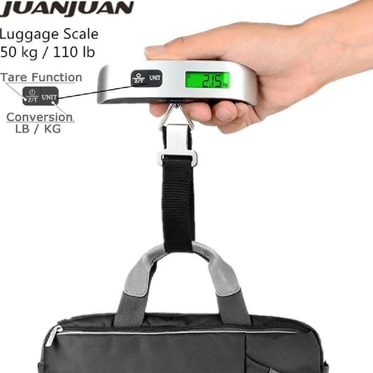Portable Scale Digital LCD Display 110lb 50kg Electronic Luggage Hanging Suitcase Travel Weighs Baggage Bag Weight Balance Tool