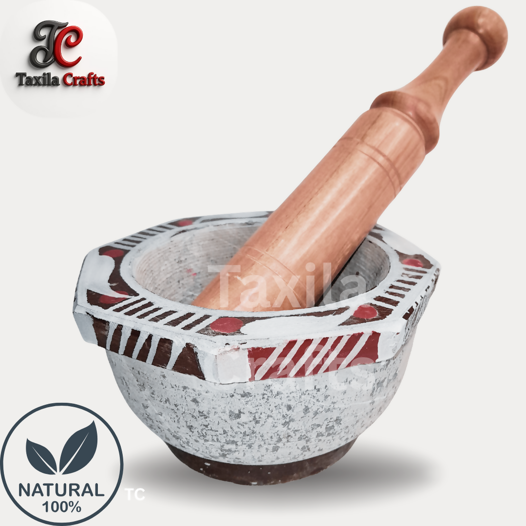 Taxila Black Stone Kundi Danda 8 Inch with 12 Inch Wooden Danda Ramzan Offer