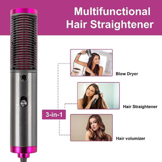 One Step Multifunctional Hot Air Comb Straight Dryer Portable Curler Straight Hair 3 In 1 Dryer Brush Styling Tool Hairdryer