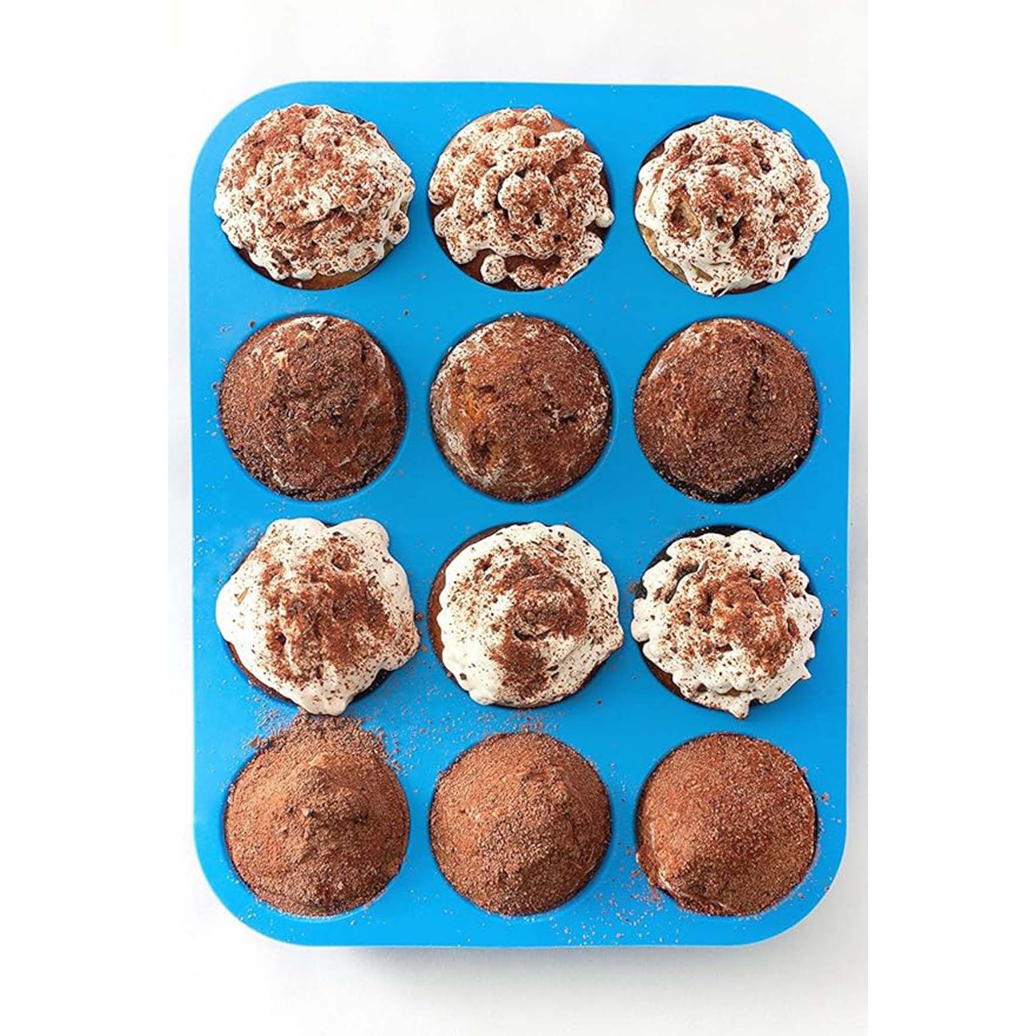 Silicone Cup Cake Mold  Non Stick Reusable Baking Cups for Muffins