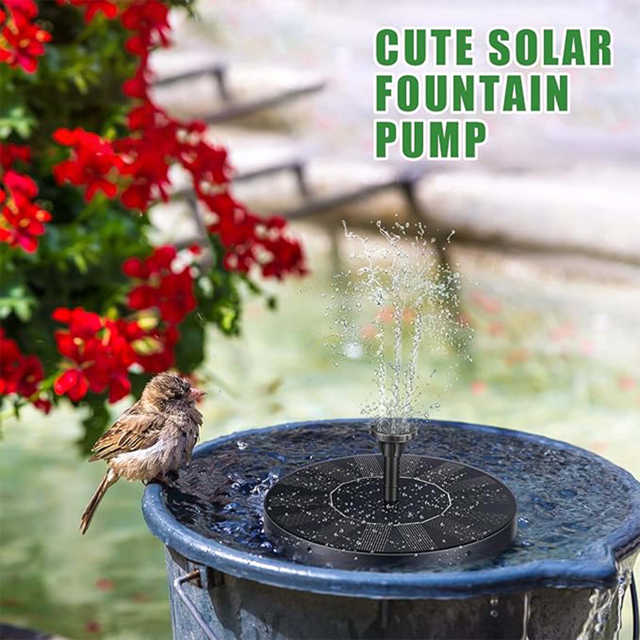 Solar Fountain Pump  Eco Friendly Water Pump for Garden Pond and Bird Bath