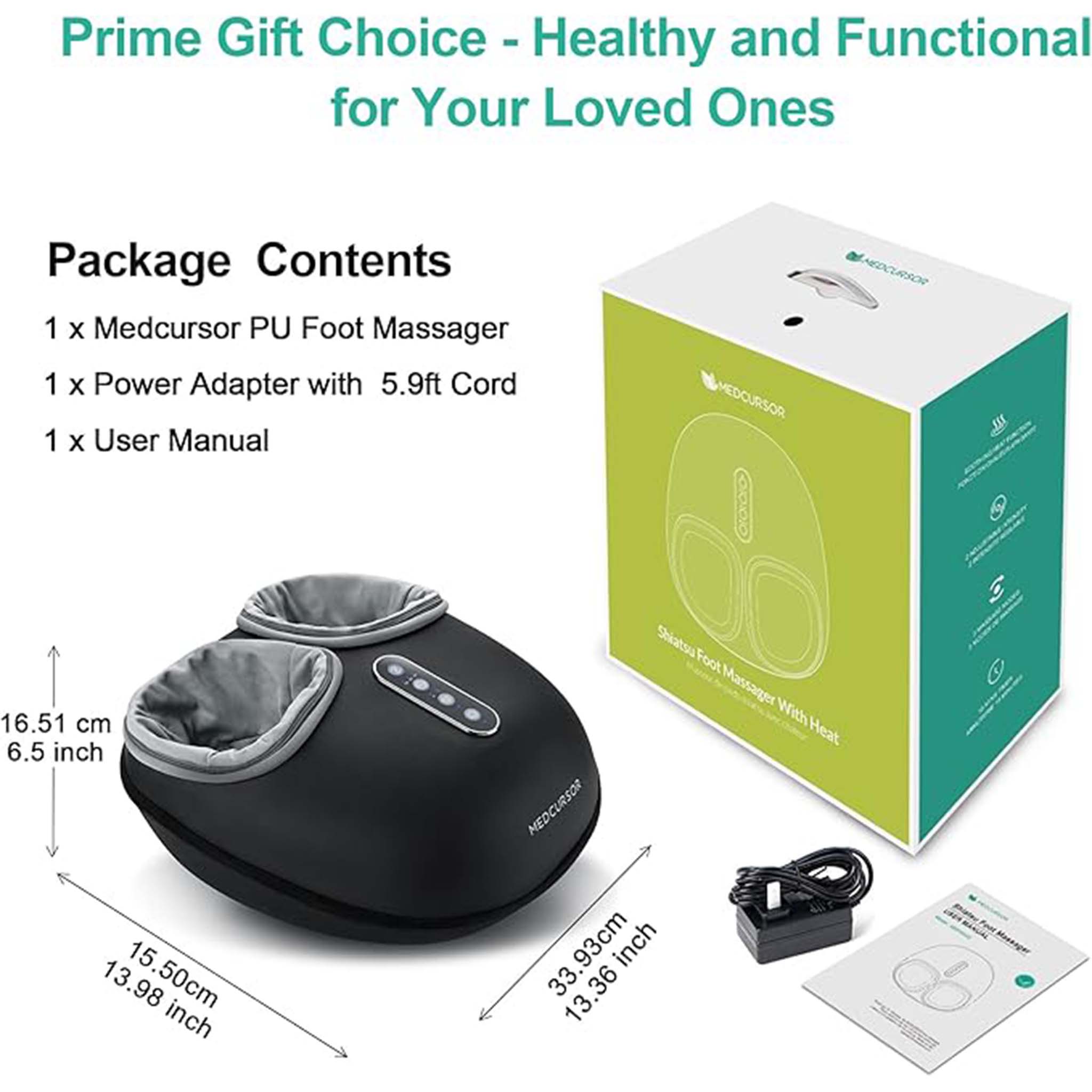 Foot Massager  Electric Shiatsu Massage Machine for Pain Relief and Relaxation