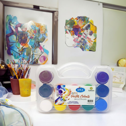 APEX Artist Poster Colours Bright Shades (Pack of 12)