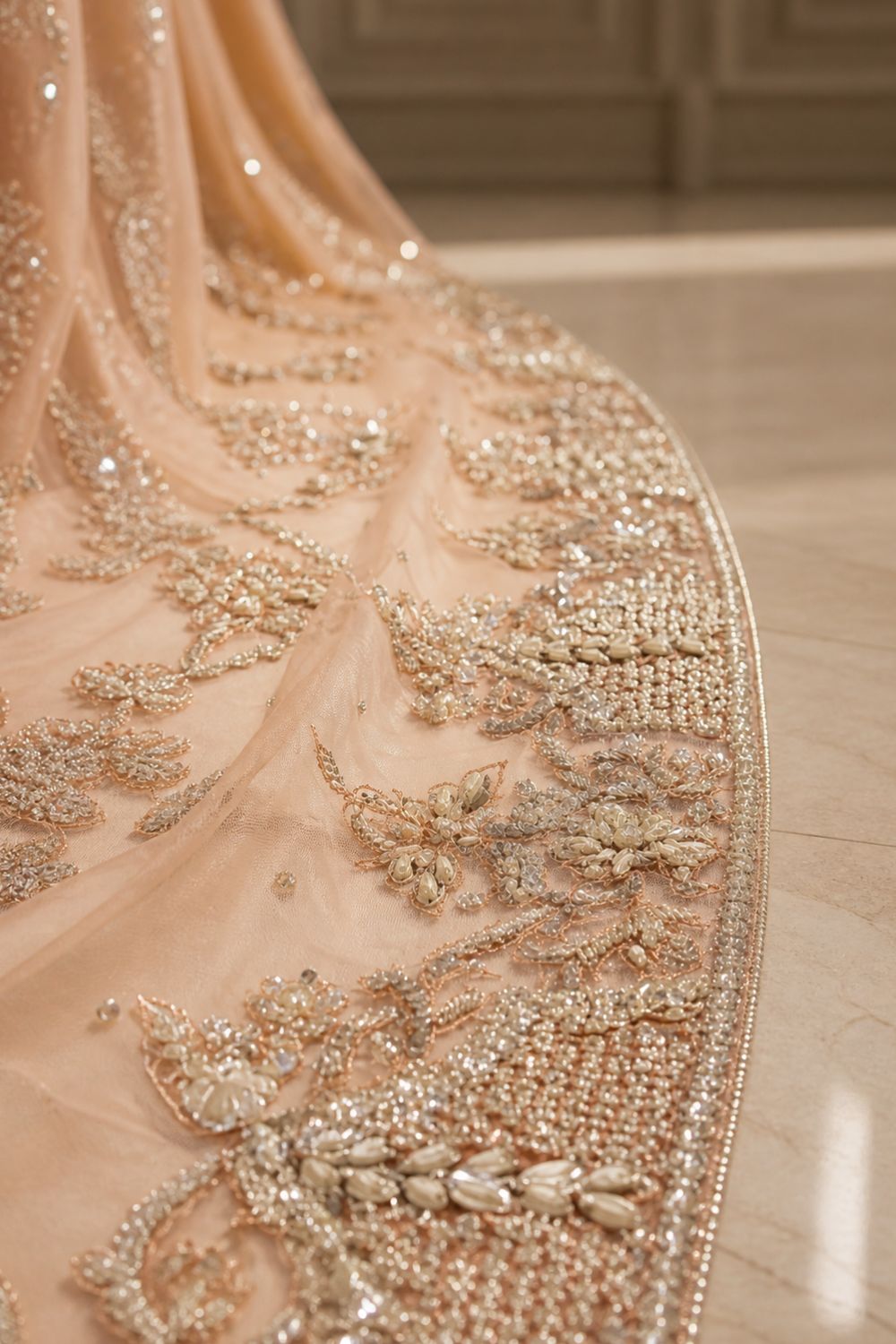Eternal Bride Bridal Wear by MCS Unstitched Handmade Chiffon Farshi Bridal Wear