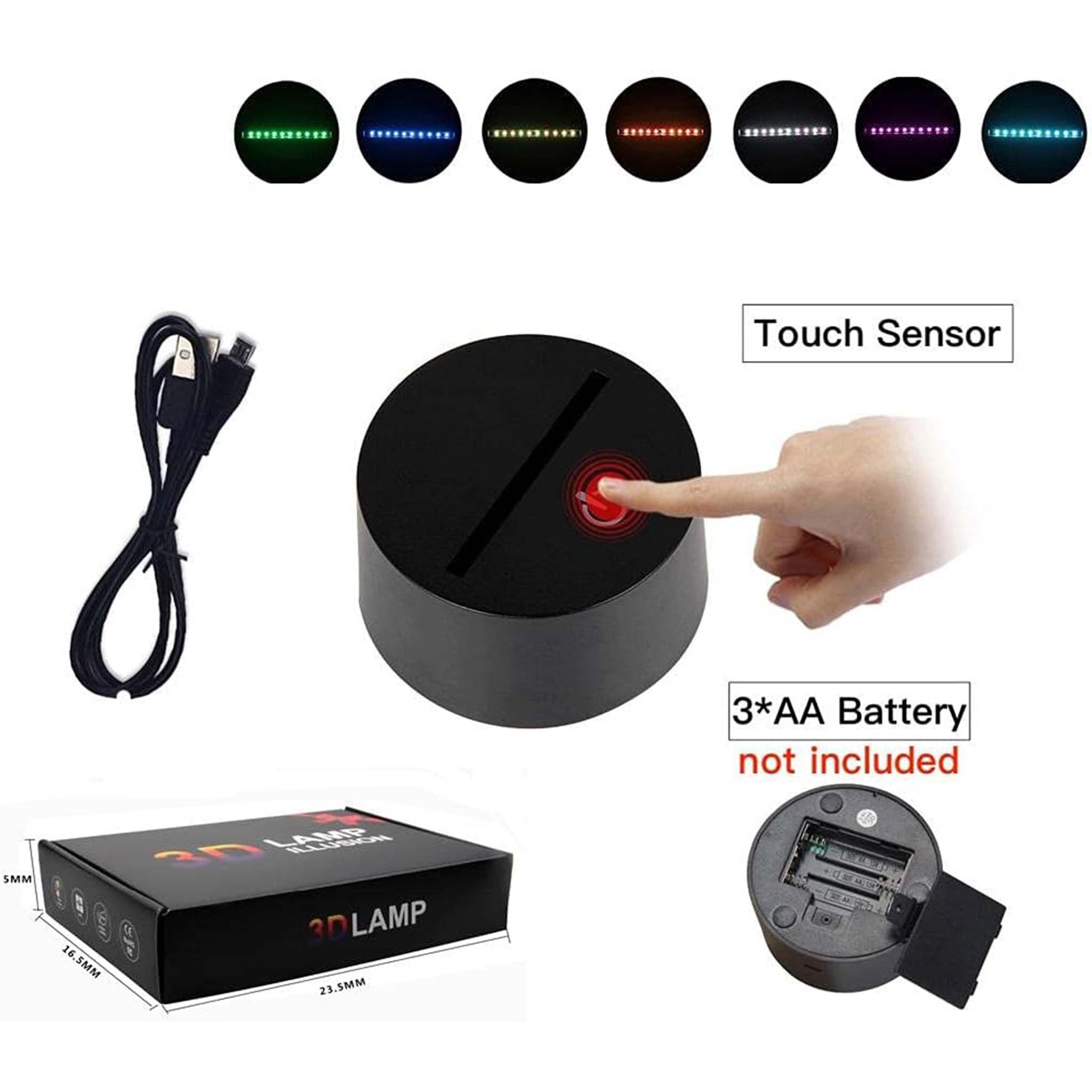 Creative 3D Visualization Lamp – Kurosaki Ichigo Anime LED Night Light for Home & Gifts