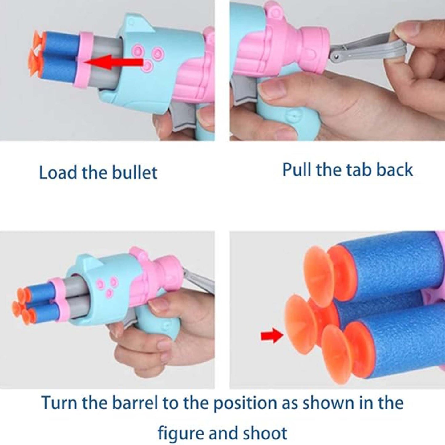 Kids Toy Gun with Bullets  Safe Soft Bullet Blaster for Outdoor Play
