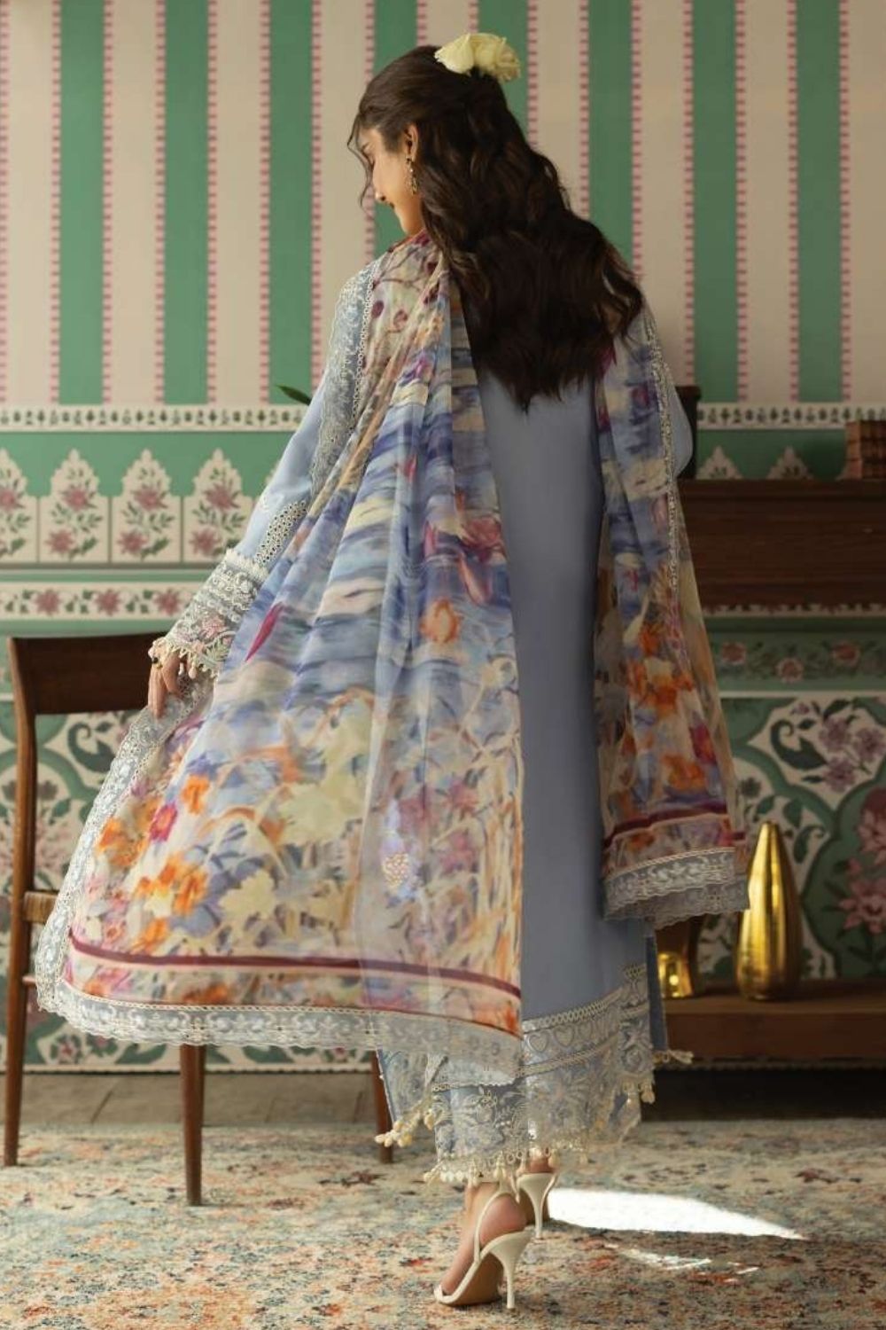 Imrozia | Serene 3 Pc Unstitched Embroidered Lawn Suit  SL-149 Meher