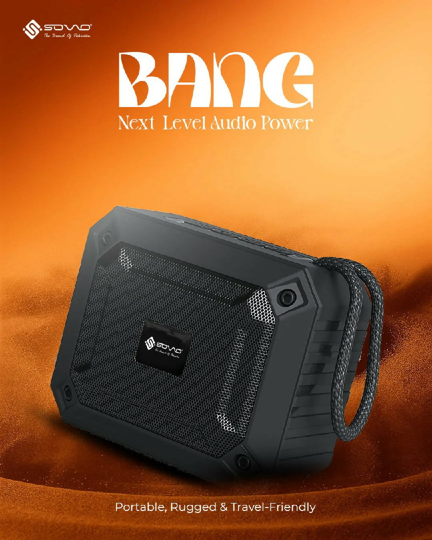 SOVO Bang SBS-506 Bluetooth Speaker Powerful Bass Wireless Portable Speaker with HD Sound Built-in Microphone for Hands-Free Calls