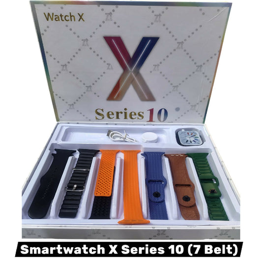 Smartwatch X Series 10 with Wireless Charging and 7 Belts