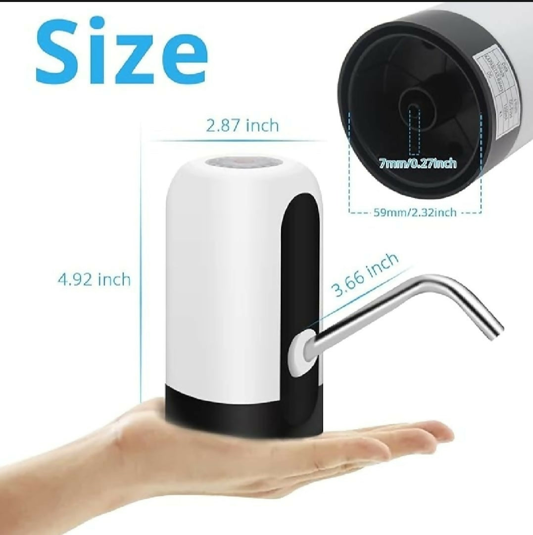 Automatic Electric Water Bottle Pump Dispenser - USB Rechargeable One-Touch Water Pump for Home - Office - Outdoor Use and Universal Gallon Bottles