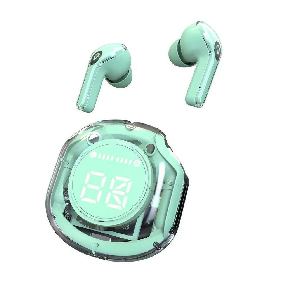 Air39 Transparent Wireless Earbuds Bluetooth TWS Gaming Earphones with LED Display and HD Bass