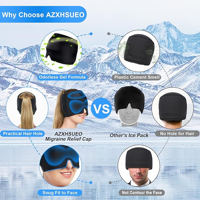 🧊 MigraCool Ice Relief Cap (Free Shipping)