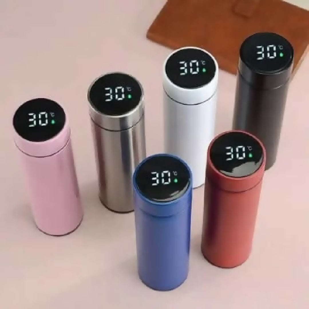 Temperature Water Bottle LED Temperature Display Hot Cold Vacuum Flasks stainless Steel Thermos LED 500ML Smart Thermos