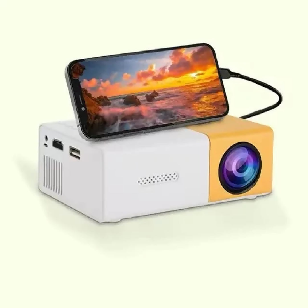 Portable YG300 Mini LED Projector A1 LED LCD Mini Video Projector International Version Compact Home Theater White Yellow