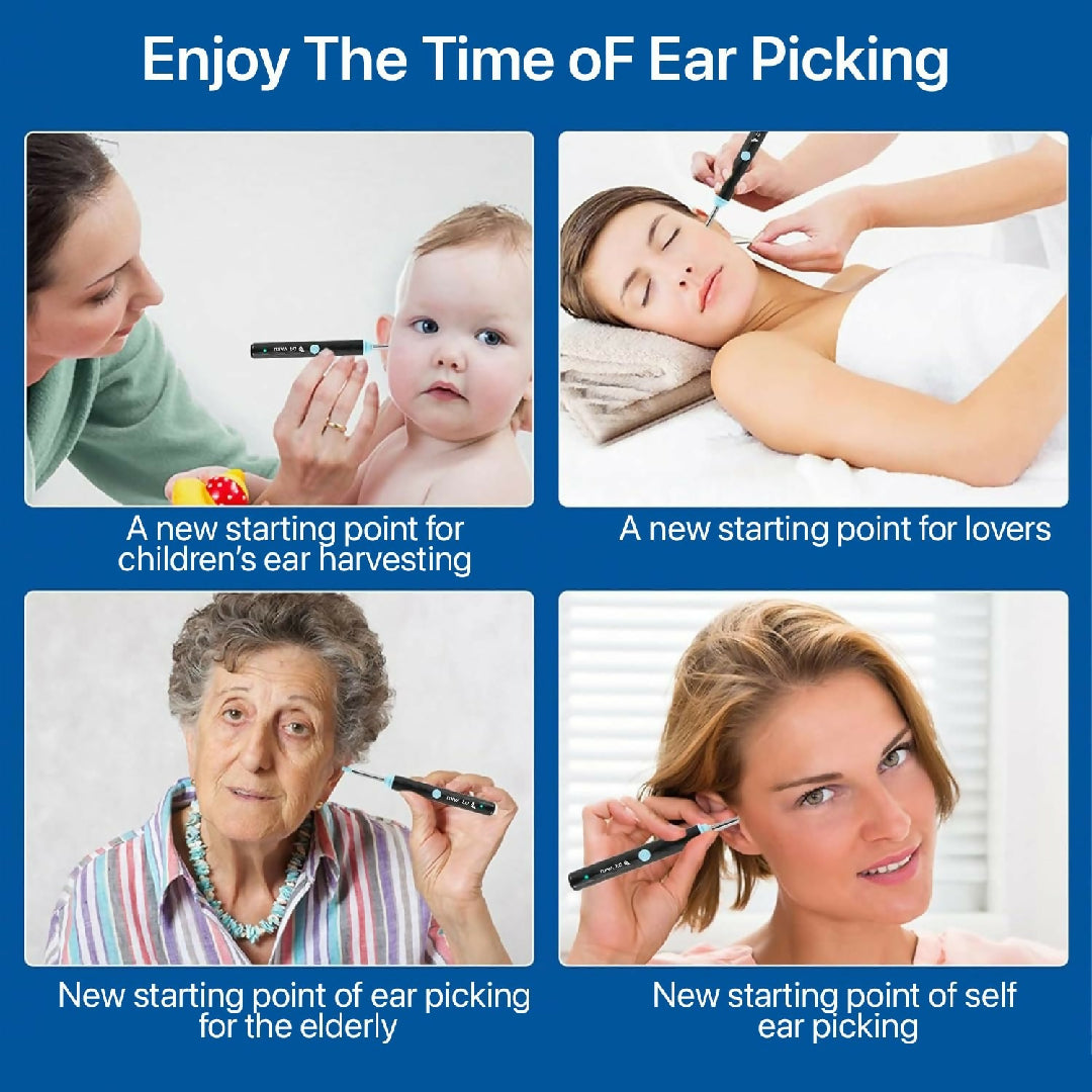Rechargeable Smart Wireless Ear Camera Kit Visual Ear Wax Removal Tool With Mobile Display Random Colour