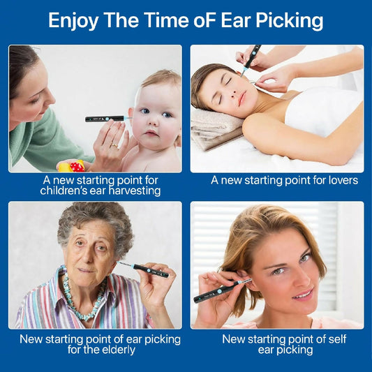 Rechargeable Smart Wireless Ear Camera Kit Visual Ear Wax Removal Tool With Mobile Display Random Colour