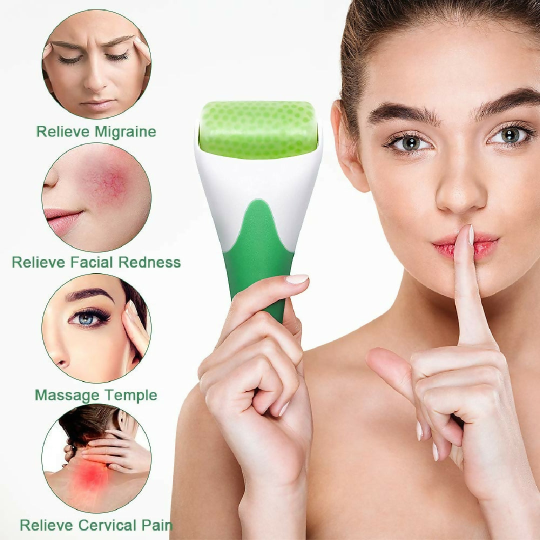MARZAHAR Ice Roller for Face Eye Puffiness Relief Cold Gel Ice Face Roller Massager Ice Roller Cool Roller For Face Eye Body Facial Shaping Anti Wrinkle Ice Roller Massager Smooth Skin Random Color