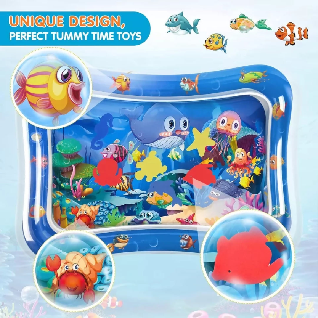 Sale Inflatable Leakproof Water Mat For Kids - Inflatable Tummy Time Mat - Random Color