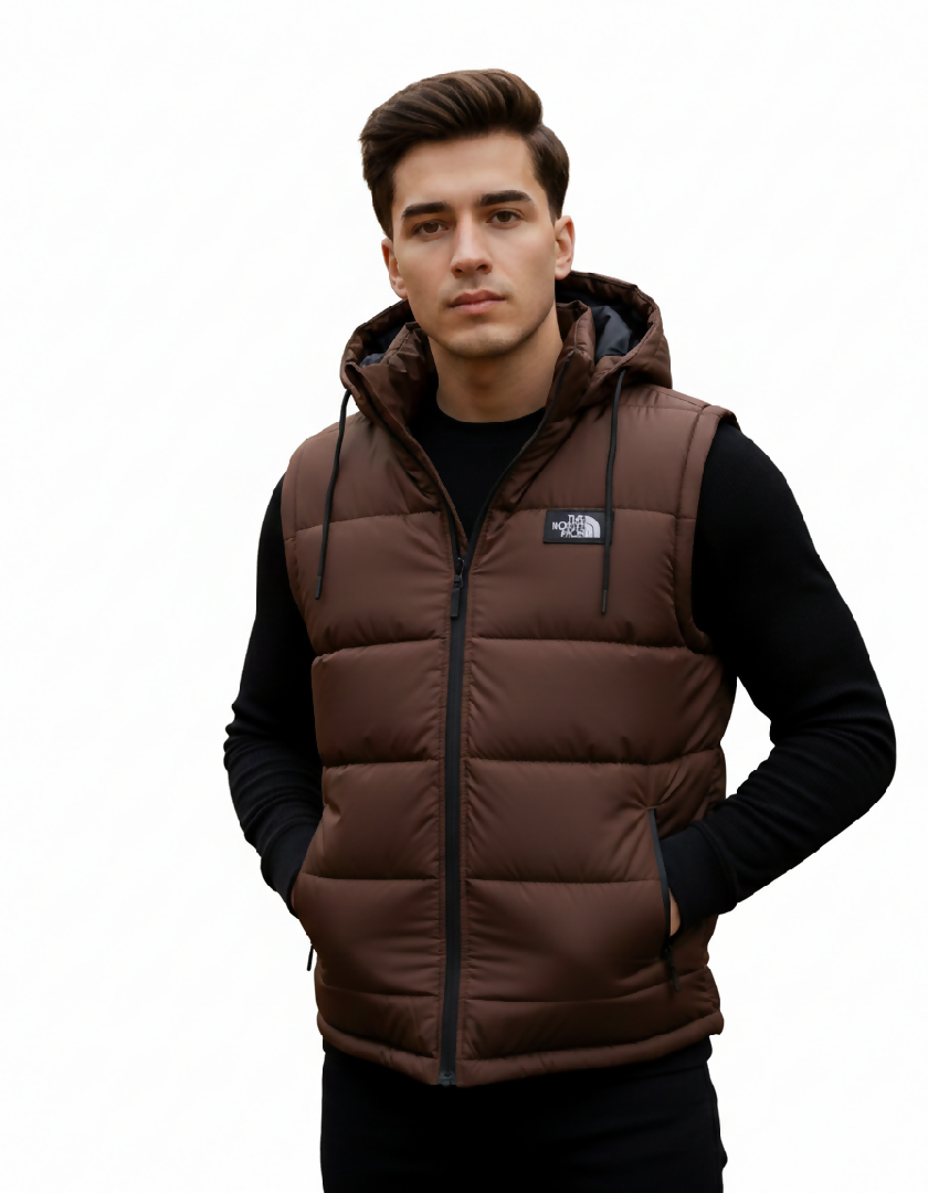 Versatile 2 in 1 Men Puffer Jacket with Detachable Hood