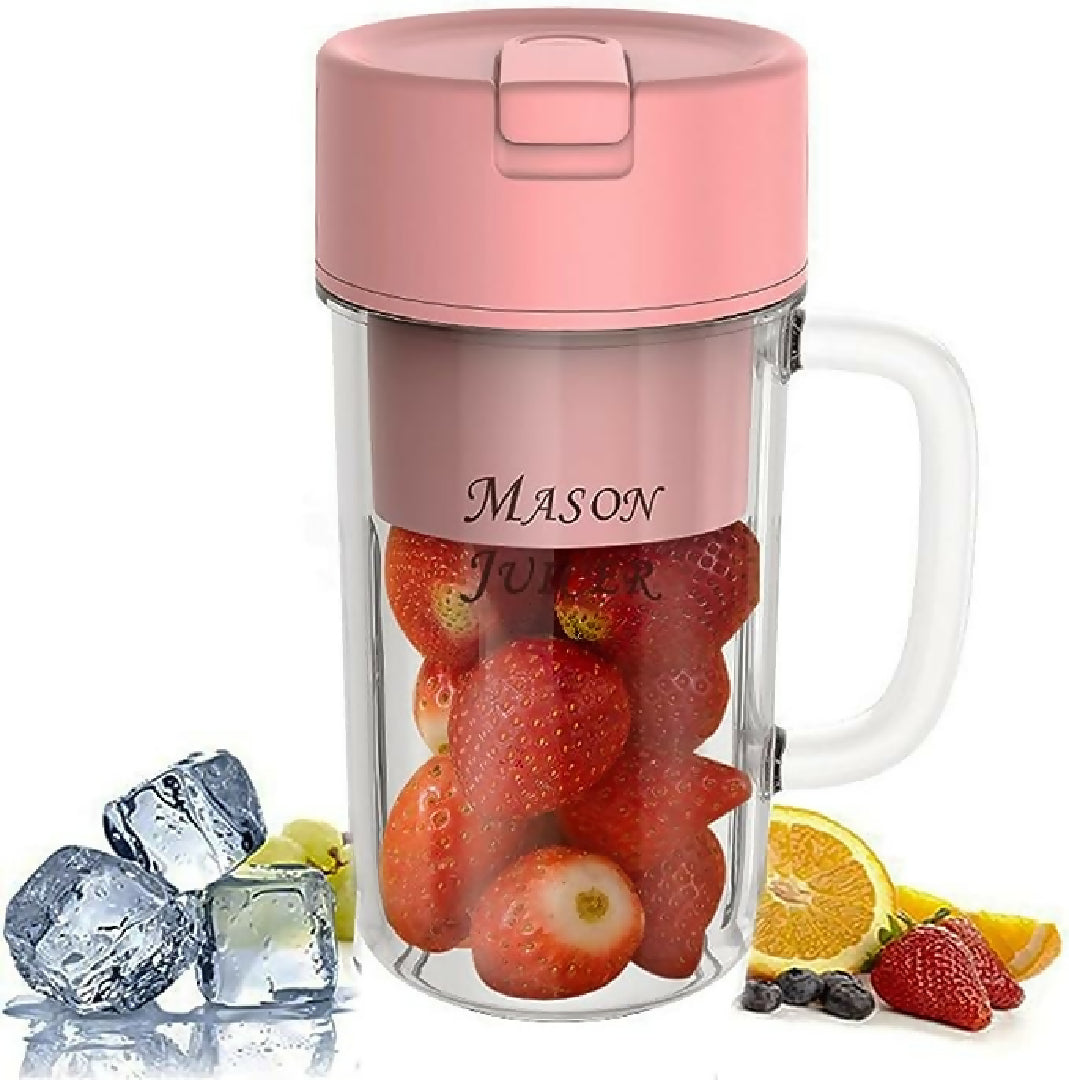 Mason Portable Mini Juicer Blender With Straw Cup - Juicer Portable Outdoor Juicing Cup - Random Color
