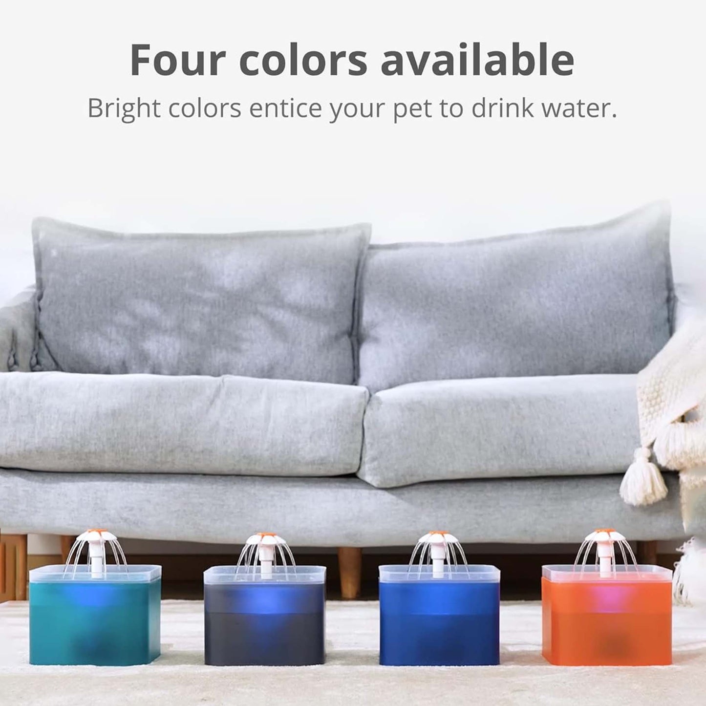Pet Water Fountain  Automatic Drinking Dispenser for Cats and Dogs with Filter