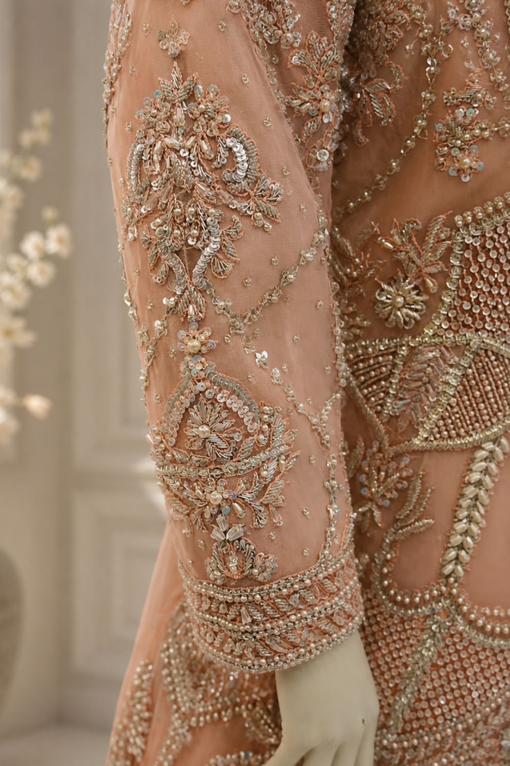 Eternal Bride Bridal Wear by MCS Unstitched Handmade Chiffon Farshi Bridal Wear