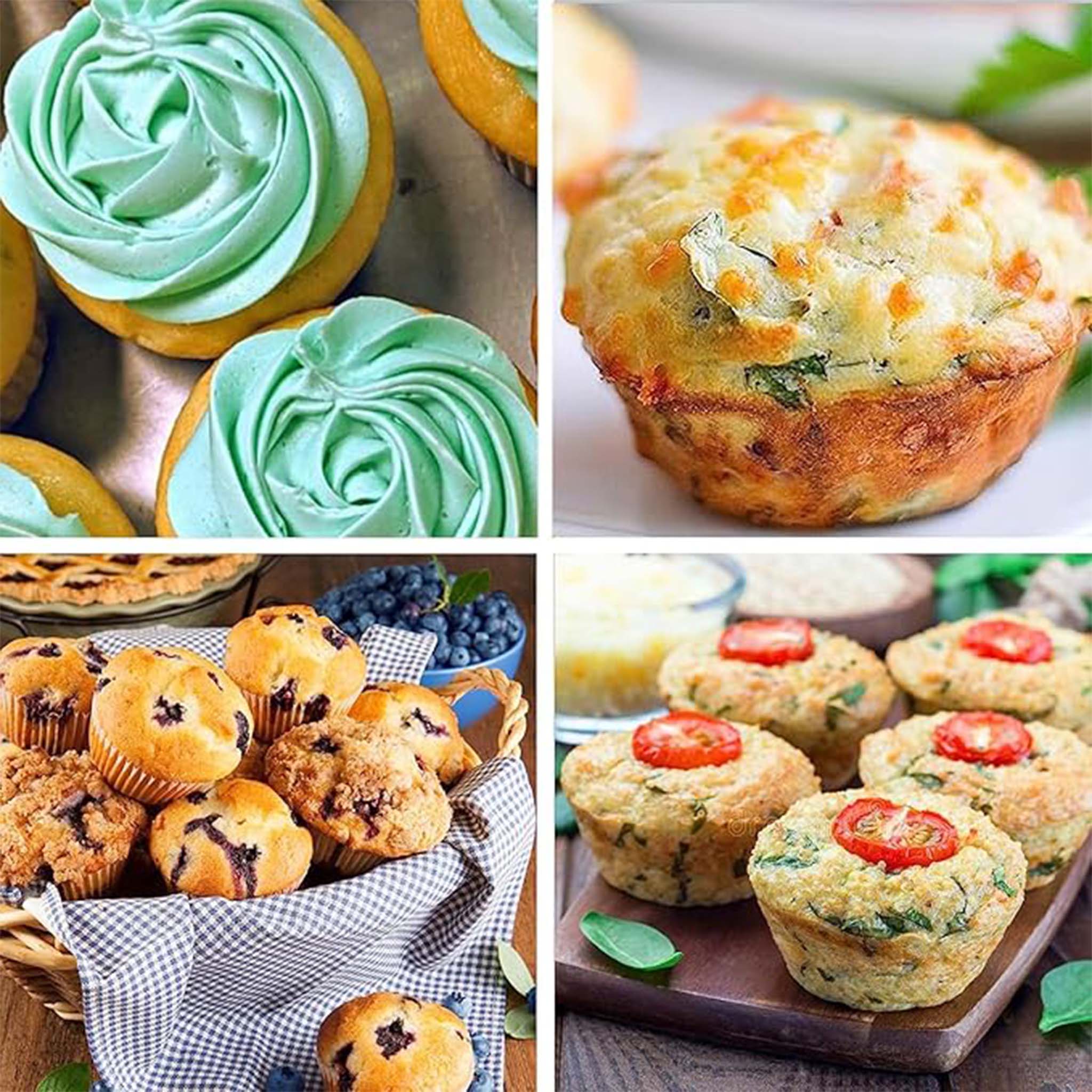 Silicone Cup Cake Mold  Non Stick Reusable Baking Cups for Muffins