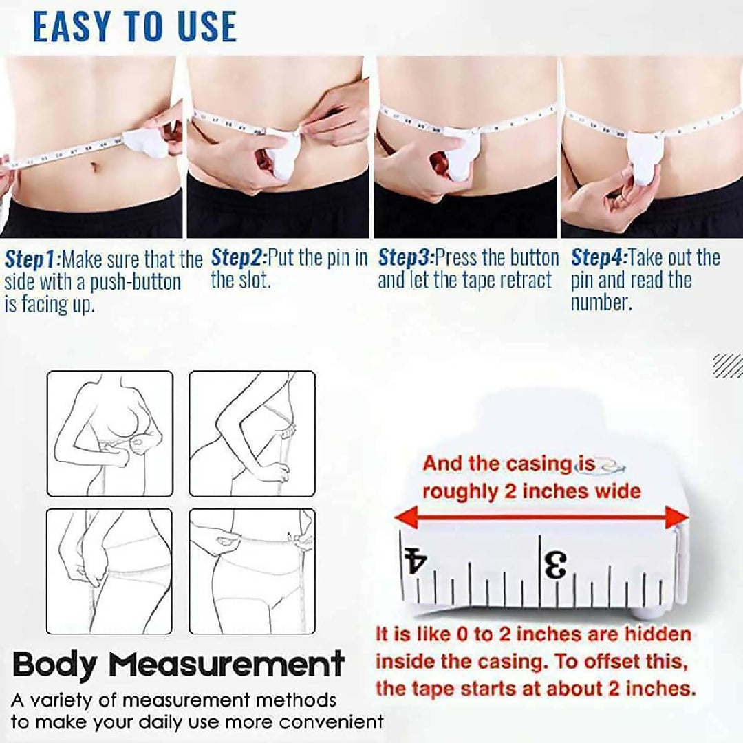Body Measuring Automatic Telescopic Tape Measure Perfect Body Tape Measure