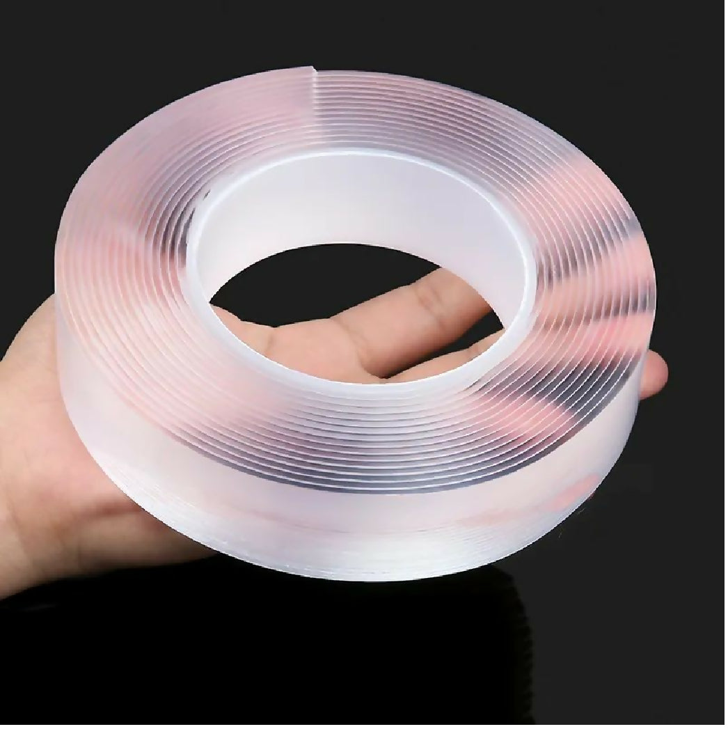 Pack Of 2 Double Sided Tape for Walls Heavy Duty Removable Mounting Tape Strong Adhesive Washable and Reusable Tape Wall Tape for Picture Photo Carpet Decoration Poster Tape Roll