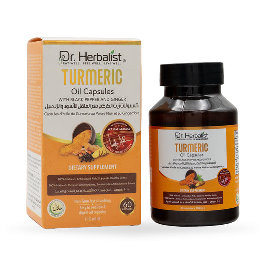 Dr. Herbalist Turmeric Oil Capsules With Black pepper & Ginger