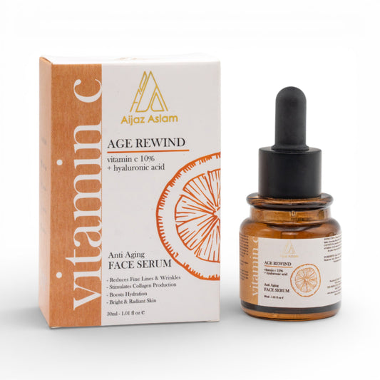 Age Rewind - Face Serum with 10% Vitamin C & Hyaluronic Acid | Aijaz Aslam 30ml