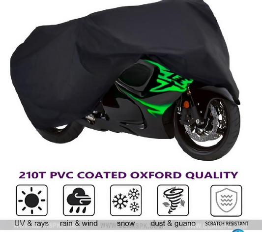 Bike Top Cover Water Scratch Proof Parachute Fits CD70CC and 125CC Bikes Random color