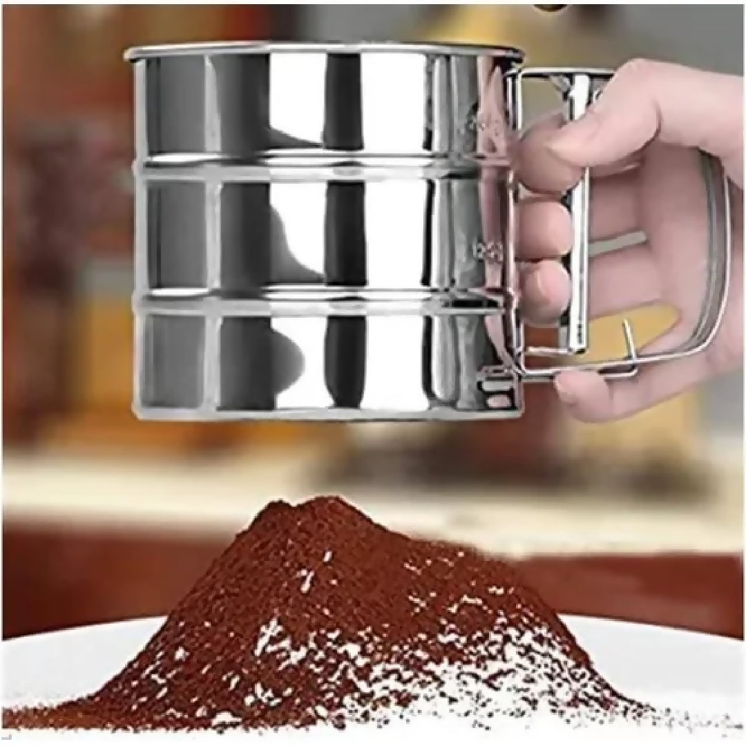 Stainless Steel Mesh Net Flour Sifting Powder Sifter Sieve Strainer Cake Baking Decor Katoritchen