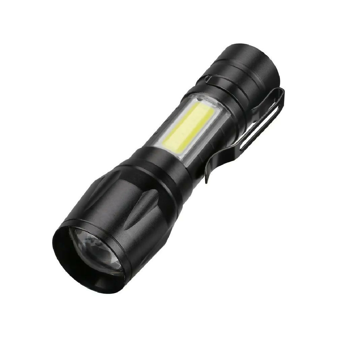 Torch Mini LED Micro USB Charging With Cable And Case USB Charging Powerful Flashlight 3800LM XPE COB Small Rechargeable Flash Light Zoomab