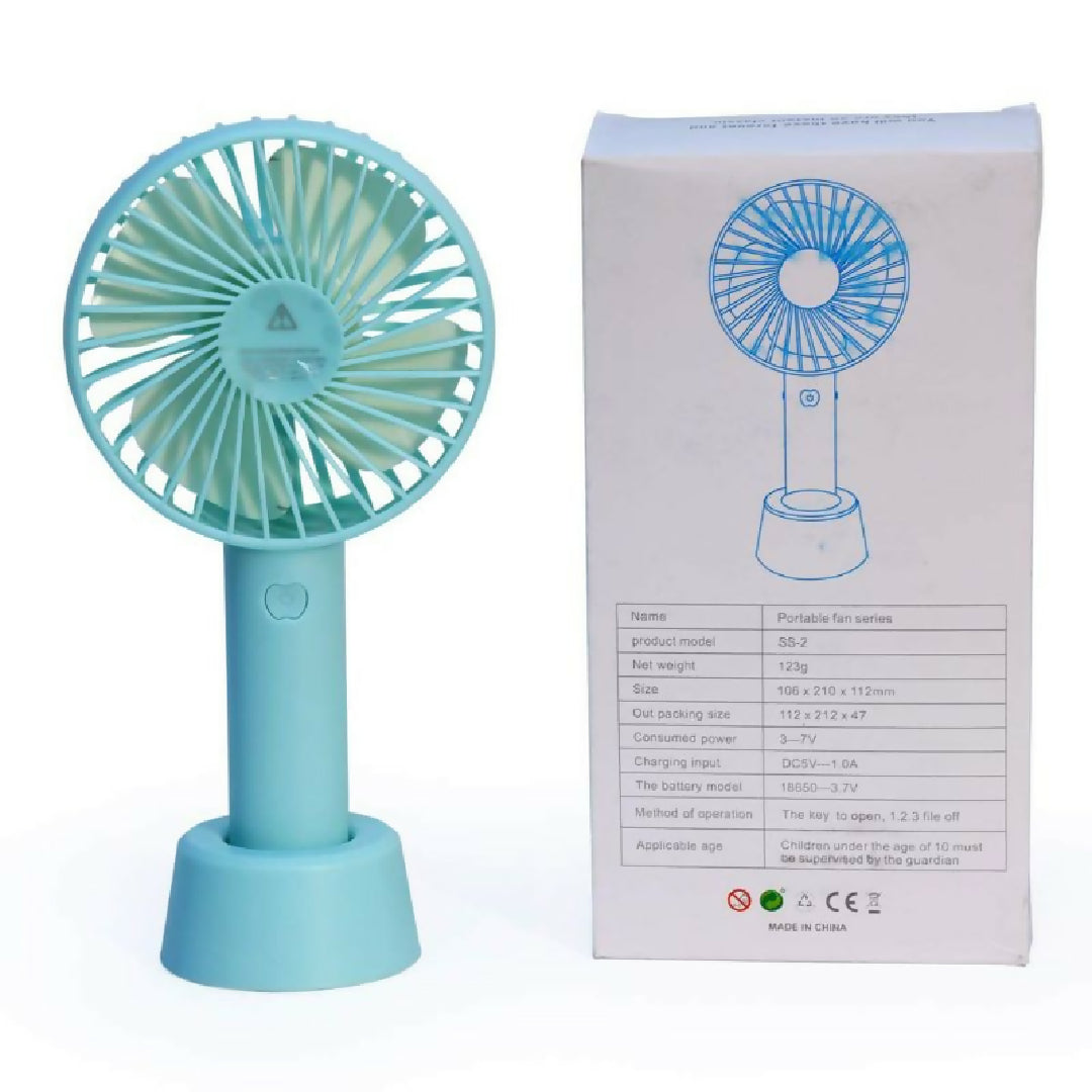 Portable Hand Held Fan Office Desktop Multifunctional Folding Double Headed Small Electric Fan With A Neck Lanyard