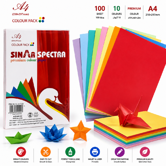 Colored paper 100 sheets 10 colors premium copier paper