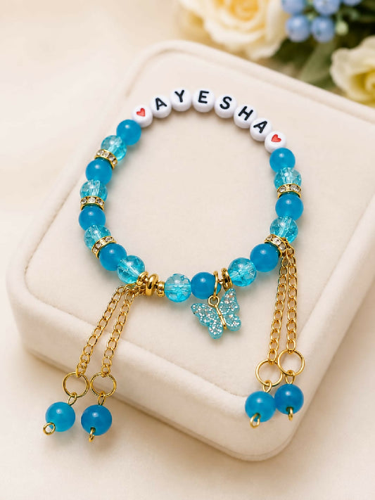 Personalized Custom Name Beaded Bracelet for Women Handmade Letter Bead Bracelet Unique Gift for Mom Sister Wife Best Friend