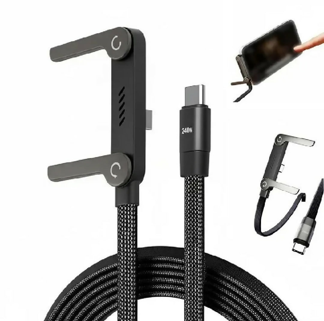 240w fast charging cable 2 in 1 USB cable and mobile stand without box