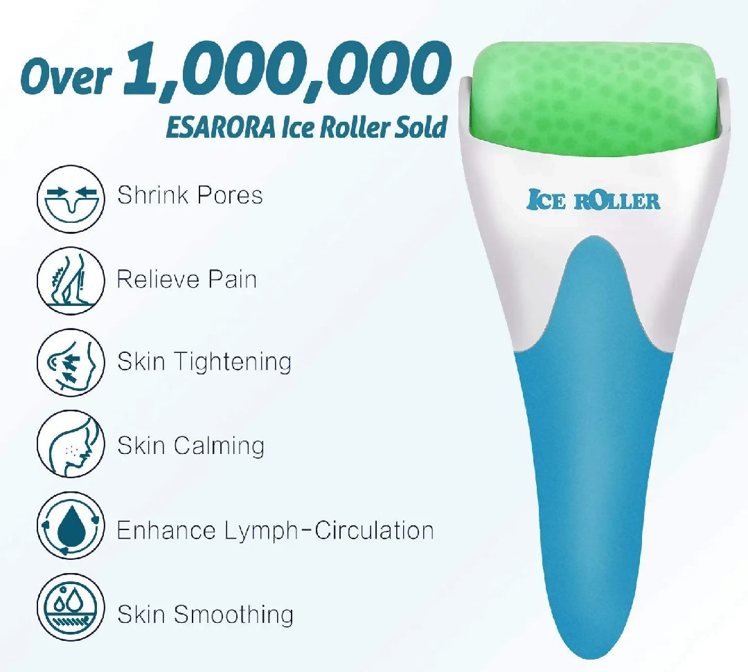MARZAHAR Ice Roller for Face Eye Puffiness Relief Cold Gel Ice Face Roller Massager Ice Roller Cool Roller For Face Eye Body Facial Shaping Anti Wrinkle Ice Roller Massager Smooth Skin Random Color
