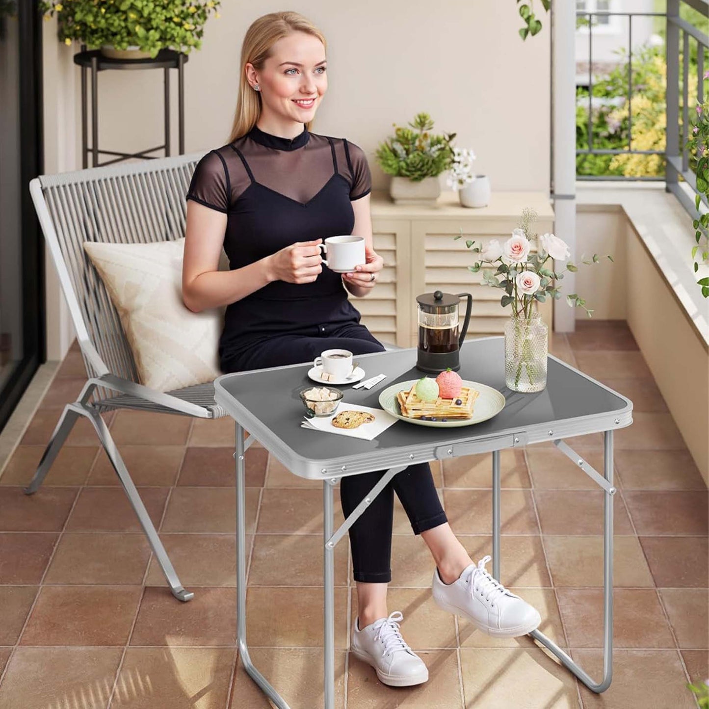 Greesen Folding Camping Table – Portable Outdoor Picnic & Travel Table