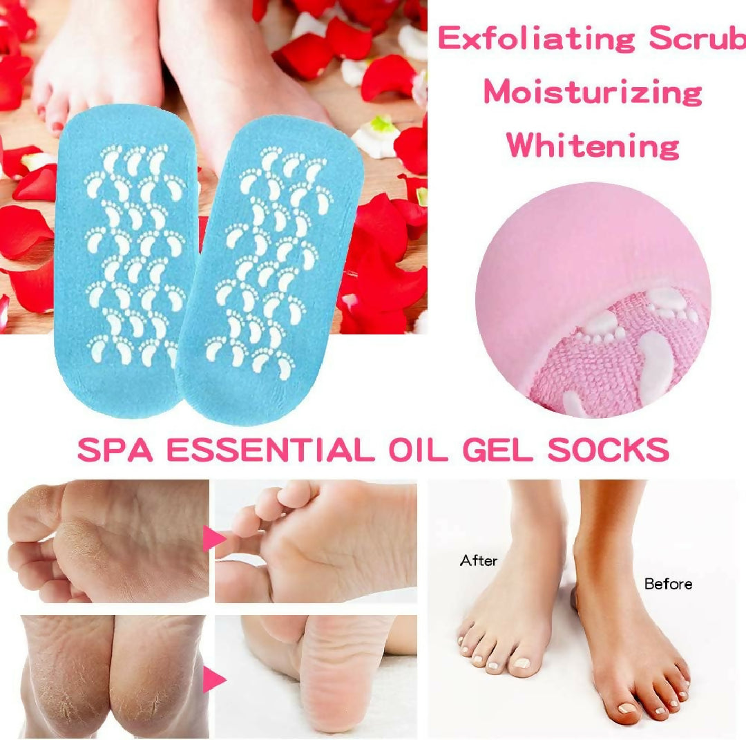 1 Pairs of Gel Socks Soft Moisturising Socks Gel Socks Spa Socks Super Soft Spa Socks with Gel Moisturising Socks Can be Used for Cracked Skin
