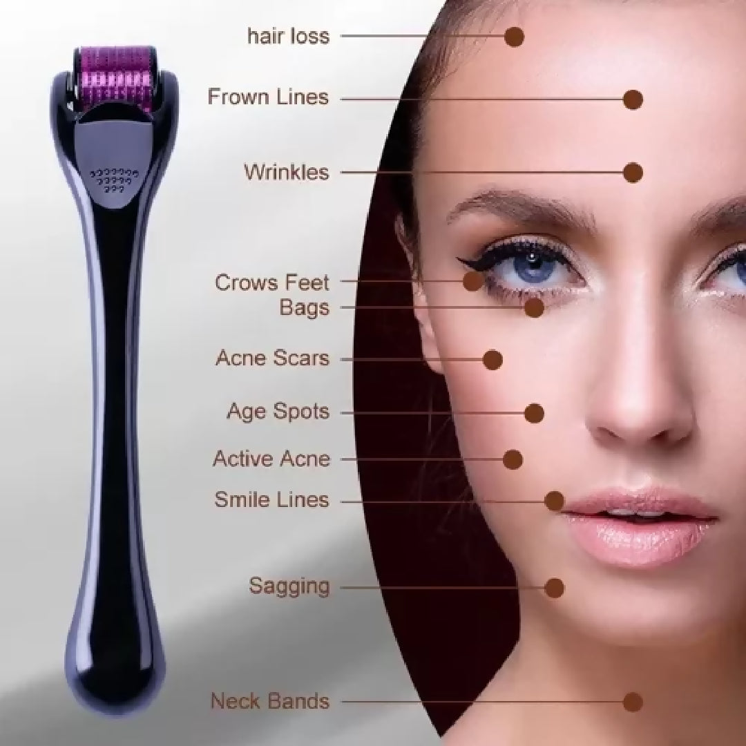 Combo Deal 1 Silicone Face Cleansing Brush and 1 Derma Roller